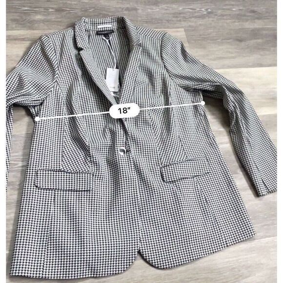 The Bryant Blazer Womens Size 16 Black White Houndstooth Office Work Jacket NWT - Picture 6 of 8